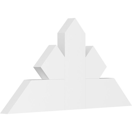 Ekena Millwork Saratoga Architectural Grade PVC Gable Bracket, 36"W x 18"H x 2"D x 6"F, 12/12 Pitch GBP036X18X0206SAR00